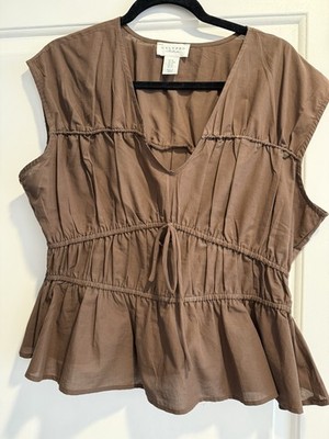 Women's Brown Blouse Medium