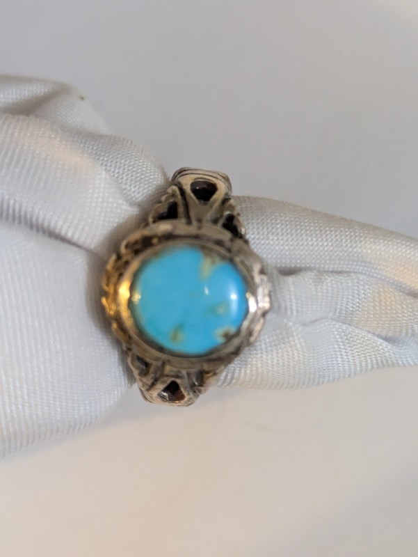 Artisan Native American turquoise Ring