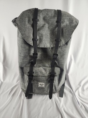 Herschel Little America Backpack Roll-Top Adjustable Straps Gray