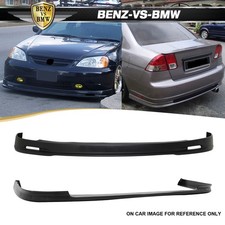 Fits 01-03 Civic 4dr Mugen Style Front Tr Style Rear Bumper Lip Spoiler - Pp