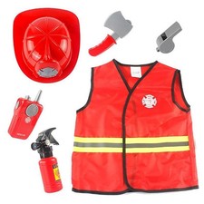 Enfants Pompier Habiller Tenue de Feu, Faire Semblant de Jouer Un Rôle
