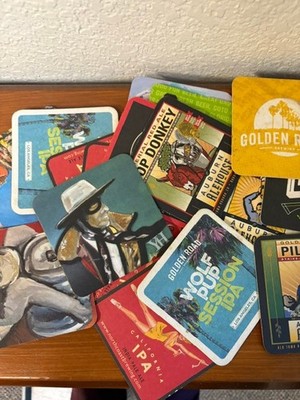 Lot Of 20 Beer Drink Coasters Cardboard Various Brands Pub Bar Restaurant