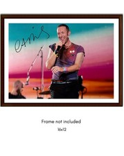 Chris Martin Hand Signed Coldplay Huge Photo 16x12 + Verified COA - Music Icon