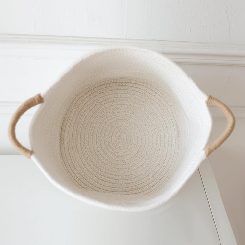 Toy Storage Basket Blanket Cotton Rope Baskets for Cute Baby Laundry Hamper - Picture 9 of 9
