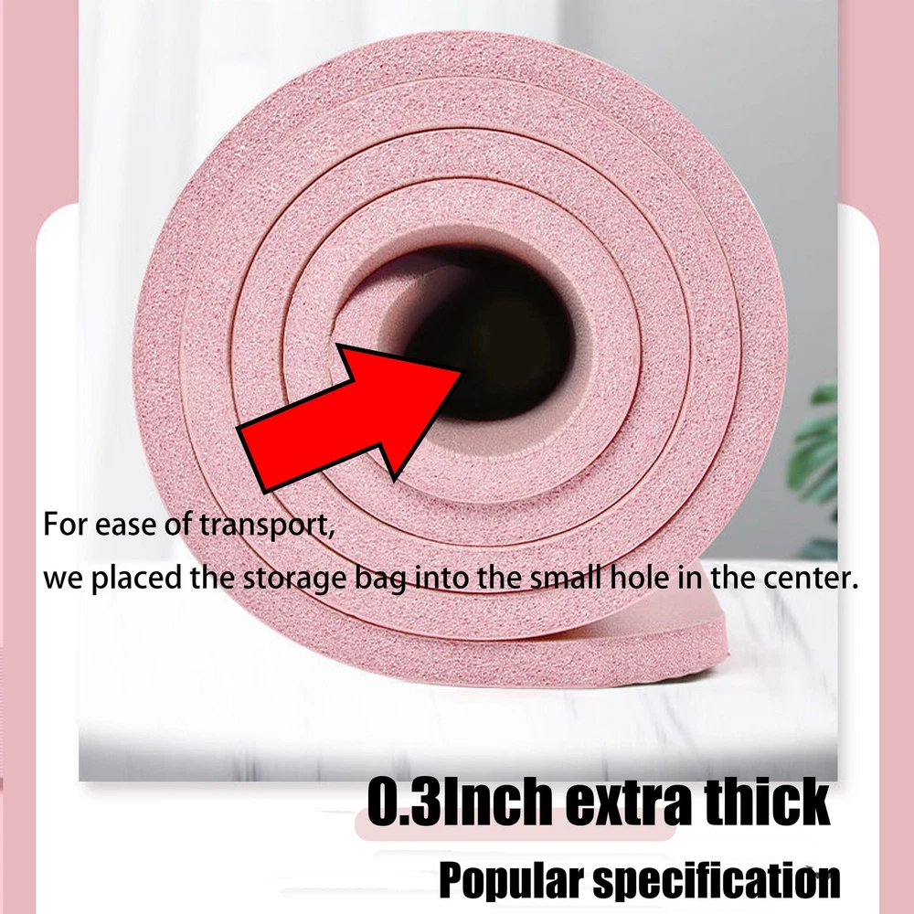 Extra Thick 24x72 Inch Eco-Friendly TPE Non-Slip Yoga Mat for Exercise Extra Thick 24x72 Inch Eco-Friendly TPE Non-Slip Yoga Mat for Exercise