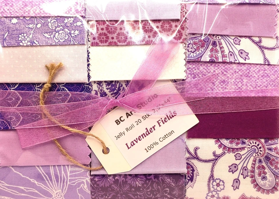 Jelly Roll 20 Stück Benartex Patchworkstoff Lavender Fields Moda Stof Dk - Bild 3 von 4