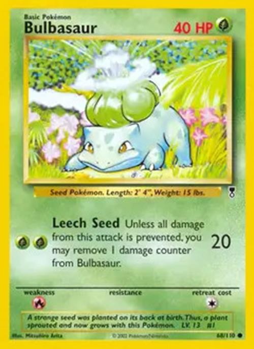 Bulbasaur - 68/110 - Pokemon Legendary Collection Card NM