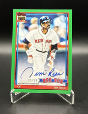 Topps 2026 Series 1 1991 Topps Jim Rice  Green /99 Auto