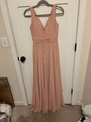 MORILEE MADELINE GARDNER Peach Bridesmaid Chiffon Bridesmaid Dress Gown  Size 4 | eBay