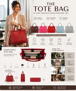 Ladies Handbag  TotesBag Soft Leather Synthetic Women Cross body bag zip closure