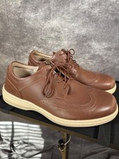 Orthofeet Men's 11.5 2E Wide Brown Leather Wingtip Comfort Shoes Orthopedic