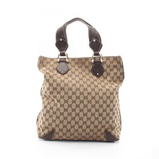GUCCI GG Borsa a mano in tela tote bag 154372 beige marrone scuro