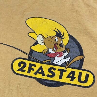 VINTAGE Six Flags Looney Tunes Speedy Gonzales T Shirt Size Medium