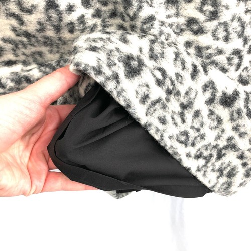 Ann Taylor fuzzy wool blend faux fur leopard print pencil skirt animal print 4 - Picture 5 of 9