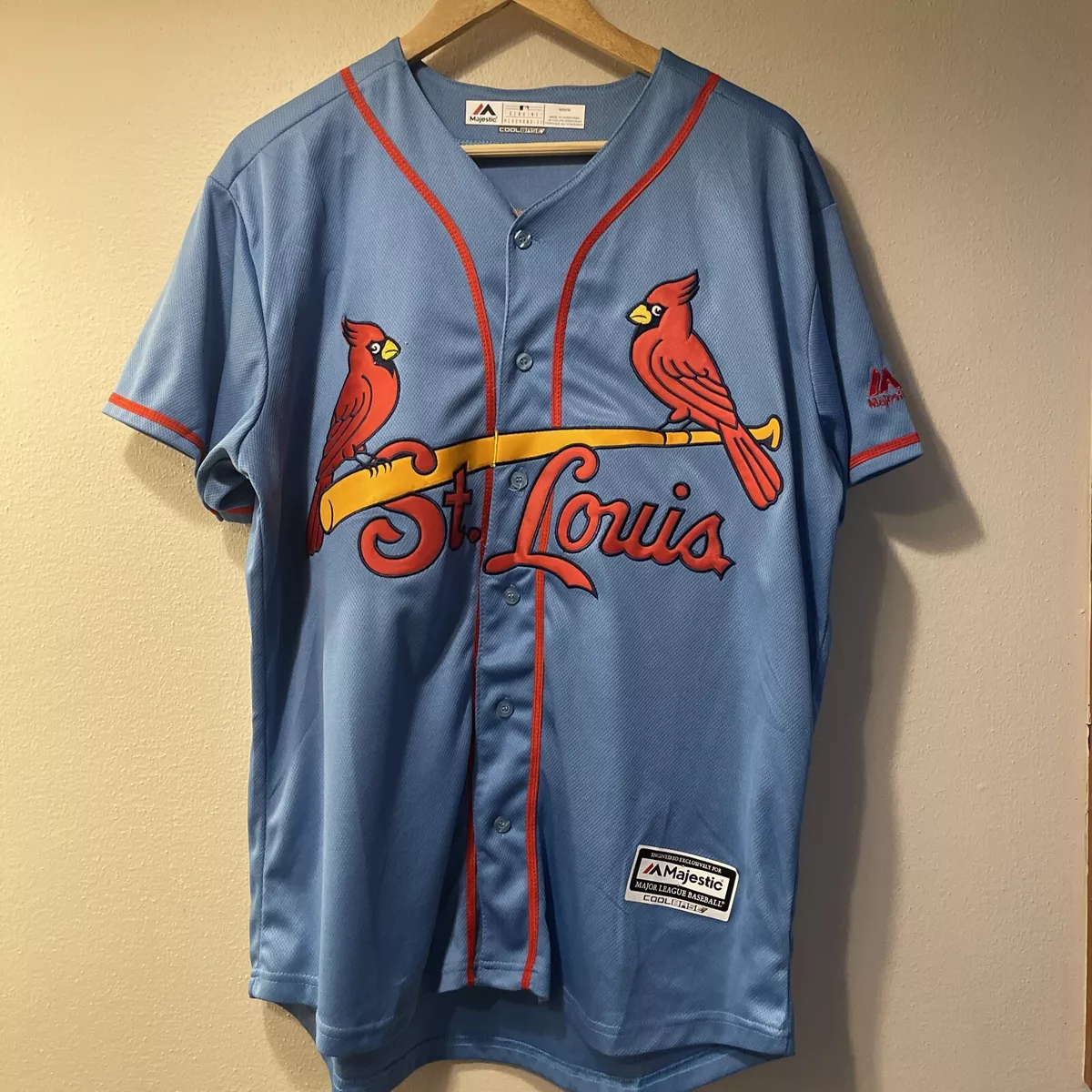 MLB St. Louis Cardinals Alternate Blue cool base Majestic Jersey