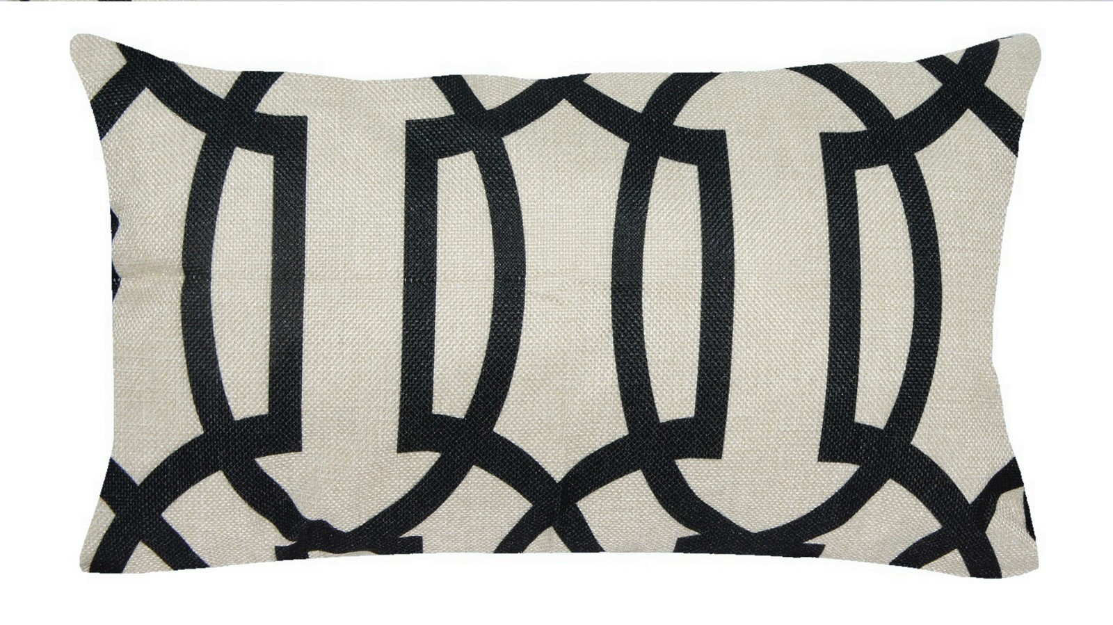 12x20" Vintage Black PILLOW COVER Lumbar DoubleSided Decorative