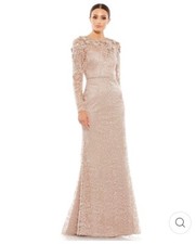 MAC DUGGAL 11217 Embellished Long Sleeve Lace Gown Size 12 $898