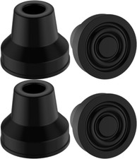 Quad Cane Tips 4-Pack   Heavy Duty 1/2 Inch Replacement Rubber Foot   Non-Slip