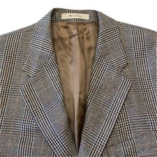 VTG Chaps Ralph Lauren Men  s Wool 3 Btns Blazer Sport Coat Glenn Plaid Sz 42R