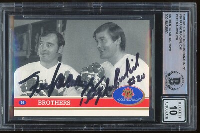 Pete Frank Mahovlich Signed 1991-92 Future Trends '72 Summit Series BAS Auto 10