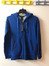 New Marc Jacobs Men Blue Melange Hoodie--Small Size