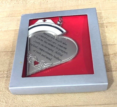 Nurse Ornament Heart-Shaped in Gift Box w/Quotation Holidays Nurse's Day May 6