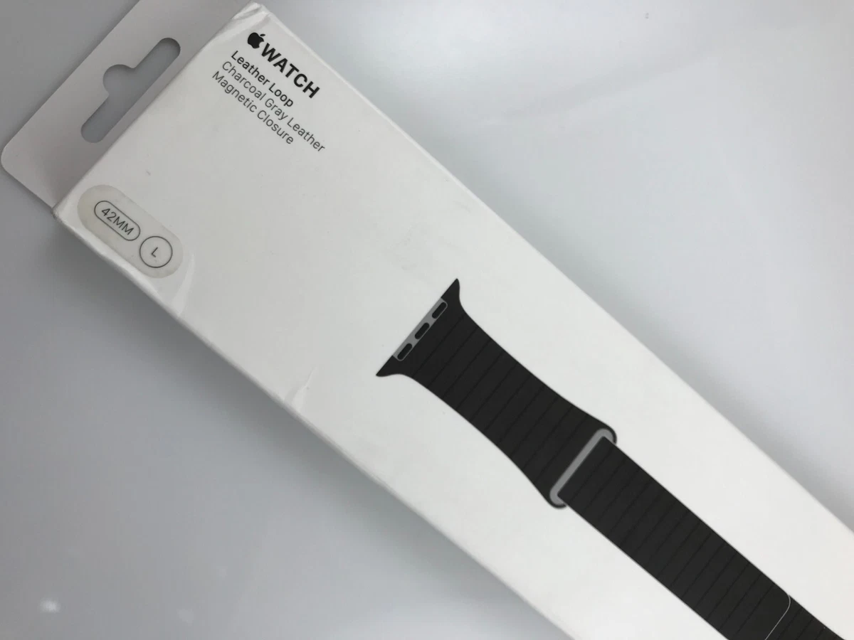 Apple charcoal grey leather best sale loop