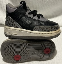 Jordan Black Cement 3 Youth Crib Shoes 3c