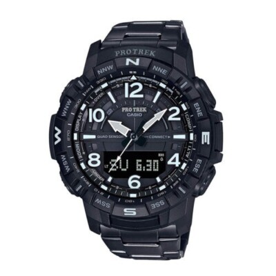 Casio Pro Trek PRT-B50YT-1JF Bluetooth Analog Digital Titanium Men Watch PRT .JP