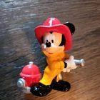 Vintage Disney Mickey Mouse Fireman cake topper 2.5 inch PVC Figure Applause NEW