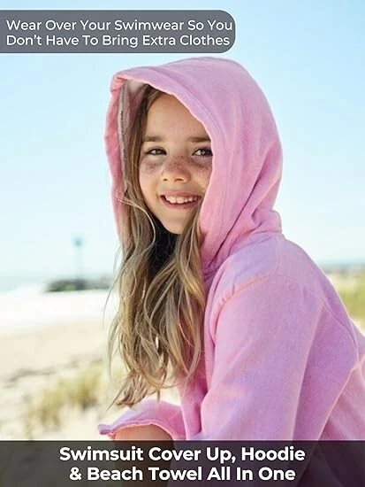 SAMMIMIS Swimsuit Cover Up - Menorca- Kid's Beach Towel with Hood, 10-12 Yrs- XL - Image 3 of 4