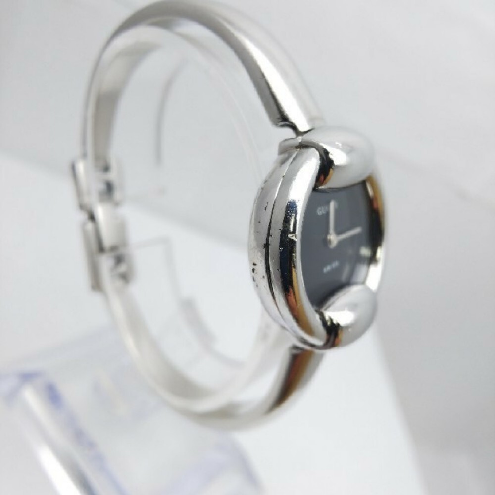 GUCCI QZ 1400L Bangle Watch Round Silver Dial | eBay GUCCI QZ 1400L Bangle Watch Round Silver Dial | eBay