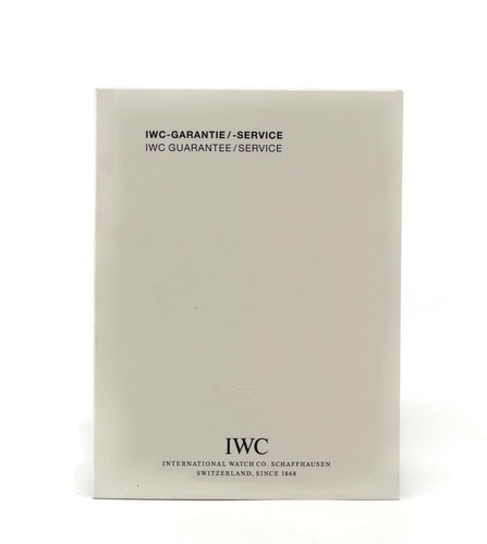 IWC Guarantee Service Booklet Manual