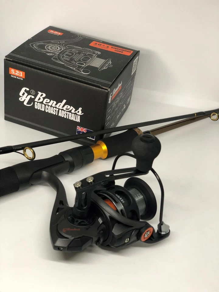 Carrete giratorio de pesca GC Bender 3000 combos de caña todoterreno caña de calidad AU agotada Foto 3 de 4