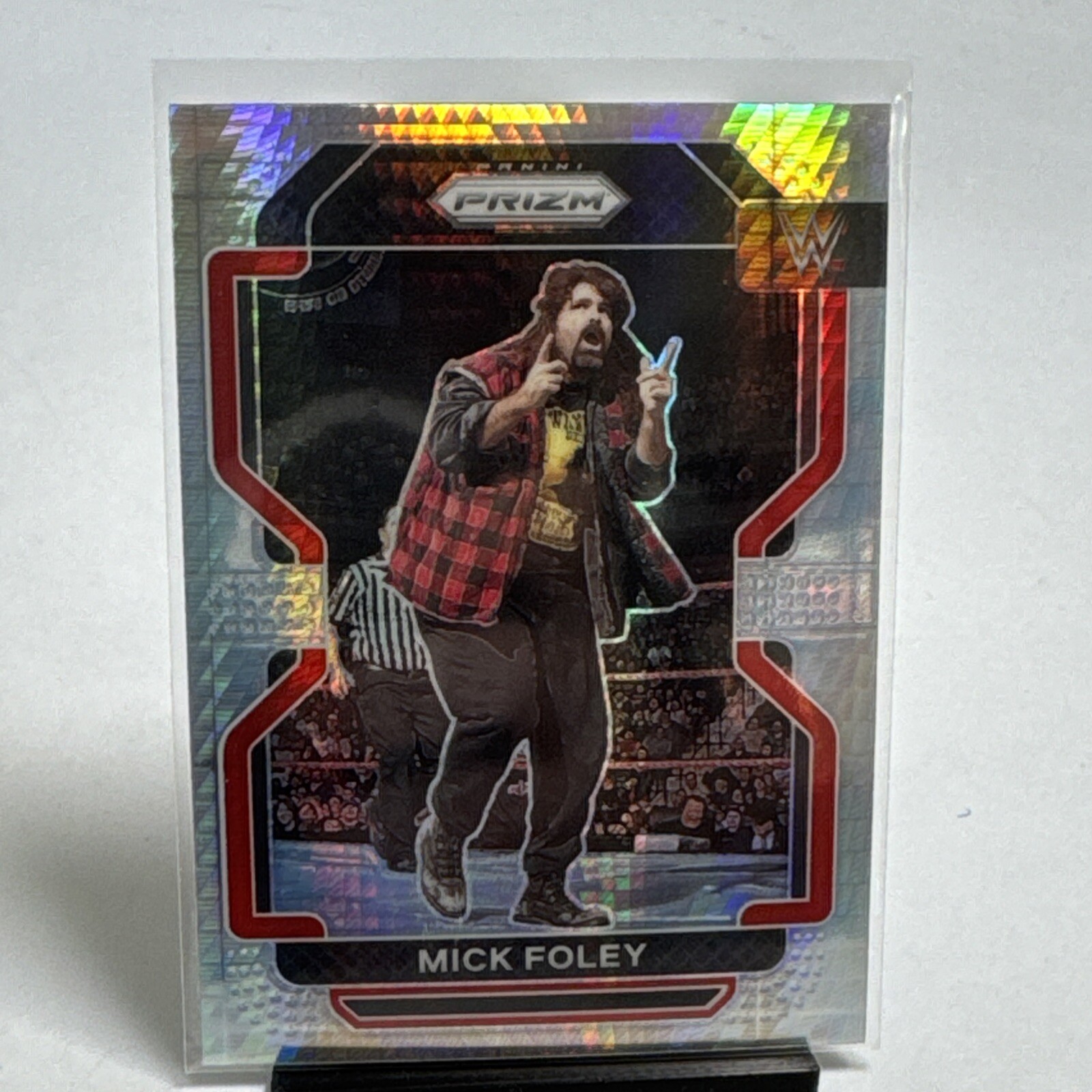 2022 Panini Prizm WWE MICK FOLEY HYPER PRIZM #190 - HOF Legend NM-MT Card