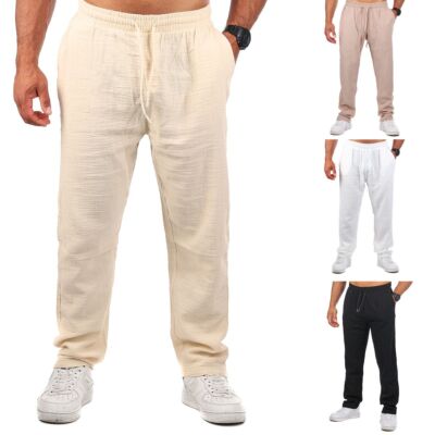 Herren Musselin Hose Carisma Strand trendig locker angenehm luftig leicht 2162