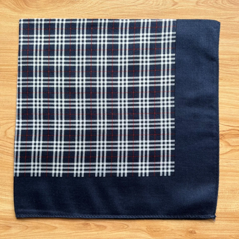 PAÑUELO VINTAGE PARA HOMBRE ALGODÓN ARTE CUADROS Y CUADROS PAÑUELO DE BOLSILLO 20" A-0249 Foto 3 de 3