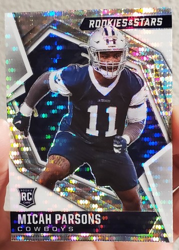 MICAH PARSONS RC 2021 Rookies Stars Silver Pulsar Prizm Rookie Card 