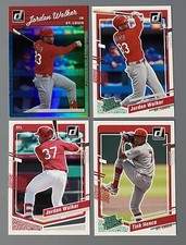 4- 2023 Donruss: Jordan Walker 1990 Retro Blue Foil, Rated Prospect, Tink Hence