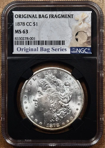 1878-CC Morgan Dollar, NGC MS63, Original Bag Frag WITH INK!! DavidKahnRareCoins