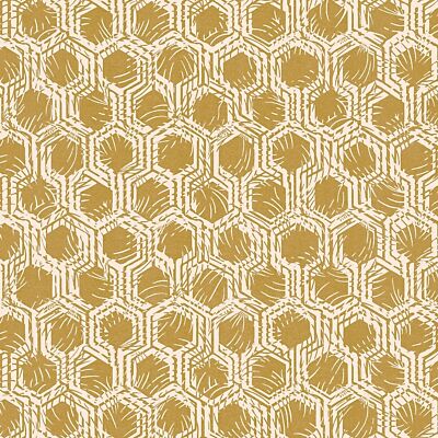 Profhome 333273-GU Grafik Tapete Geometrisch matt gold beige 5,33 m2