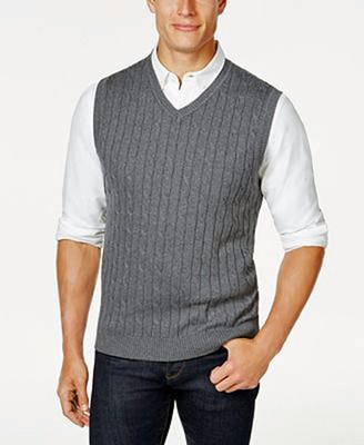 Club Room Men S Cable Knit Cotton Sweater Pullover Vest V Neck Charcoal Size Xl 706256123431 Ebay Club Room Men S Cable Knit Cotton Sweater Pullover Vest V Neck Charcoal Size Xl 706256123431 Ebay