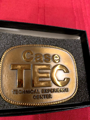 Case TEC Solid Brass Belt Buckle Employee Recognition Award in  Original Box