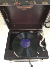 Antique Thorens Swiss Made Phonograph Gramophone Portable Record Player Working