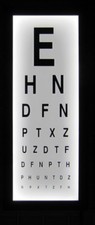 Eye Test Chart Wall light box mounted  opticians Display Games Room Decorative