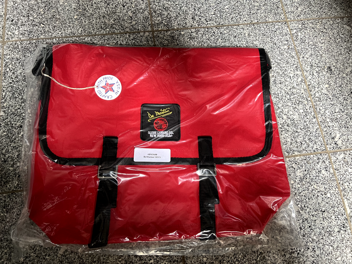 De Martini Globe Canvas Messenger Bag 3600 Small Red | eBay