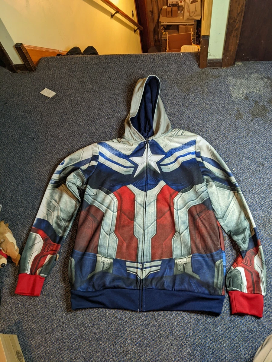 Falcon Captain America Cosplay Hoodie Size Small Marvel Hot Topic