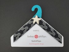 Lindsay Phillips STARFISH SwitchFlops Straps Black Gray Enameled Starfish S 5-6