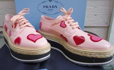 prada heart sneakers