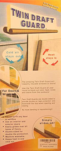 Doppelzugluftschutz - Zugluftstopper unter Tür, Türgeräuschstopper - Fenster und Tür - Bild 5 von 6